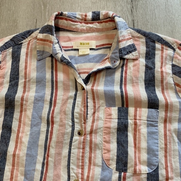 Maeve Anthropologie Chatham Striped Button Down Shirt size‎ XS - Picture 11 of 11